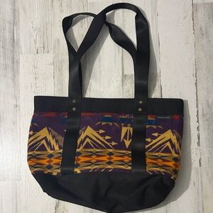 Pendleton Snap Canvas Tote Echo Peaks Purple